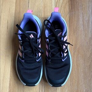 Adidas Black and Pink/Purple Athletic Shoes